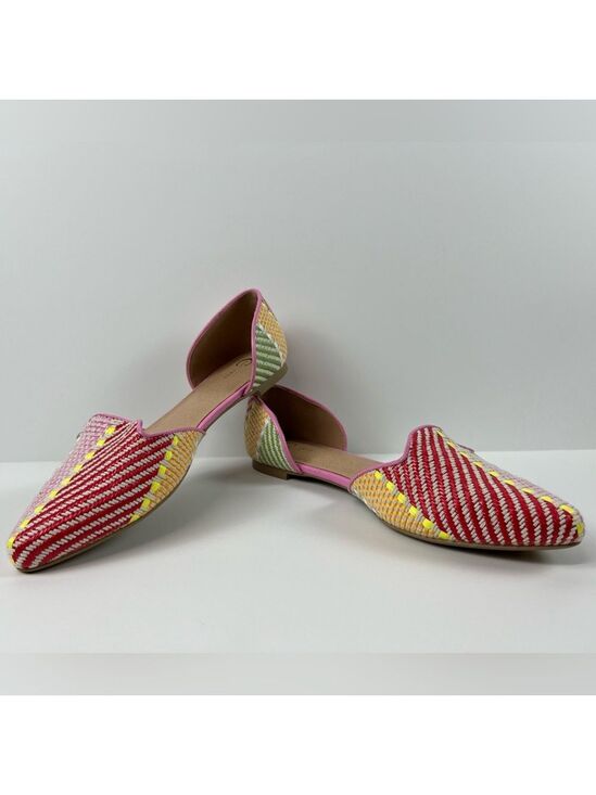 C Est. 1946 Shoes - C Est 1946 Colorful Woven Multi Color Pointed Toe Flats size 10 New without Box